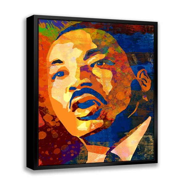 ATX Art Group LLC MLK Pop Art-Giclee on Canvas with Float Frame ...