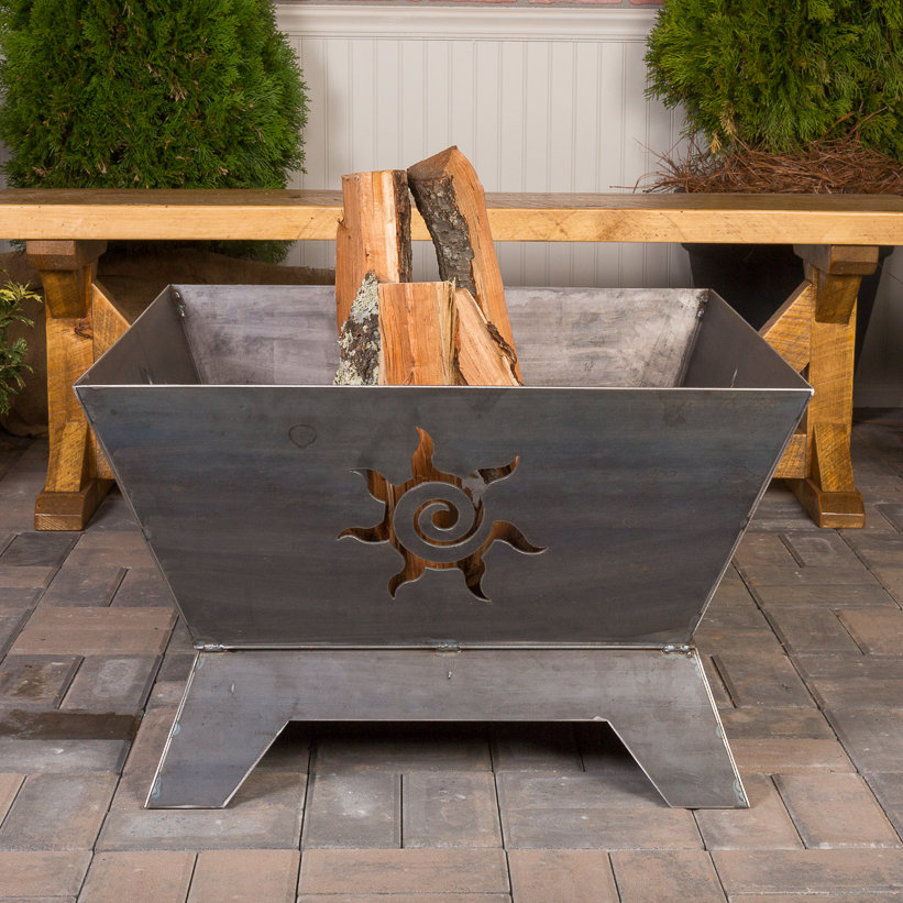 Wrought Studio Easterbrooks Fire Mate Steel Wood Burning Fire Pit