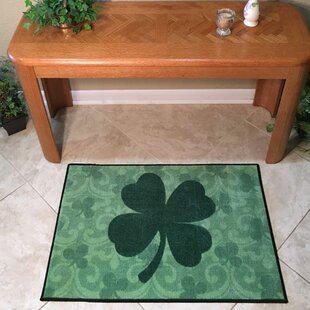 ALAZA Happy St Patrick's Day Watercolor Shamrock Lucky Clover Irish Collection Area Mat Rug Rugs for Living Room Bedroom Kitchen 2' x 6' 