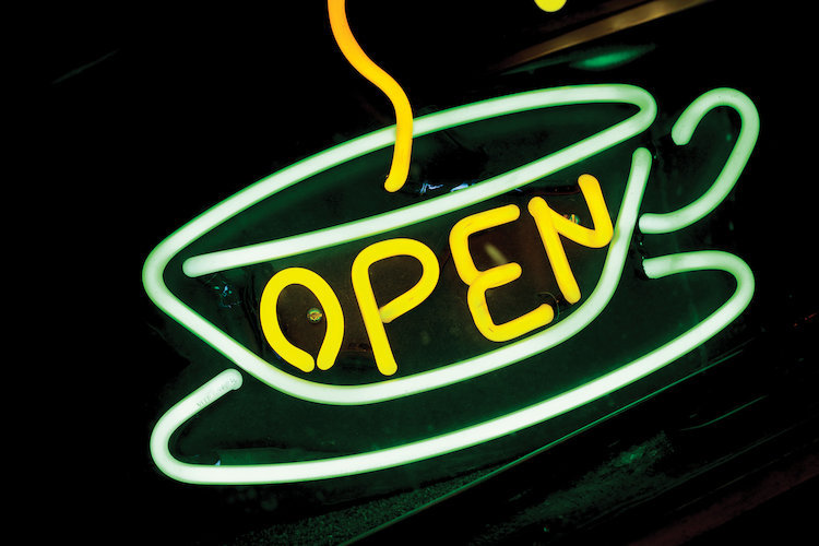 East Urban Home Neon Open Coffee Shop Sign U S Route 66