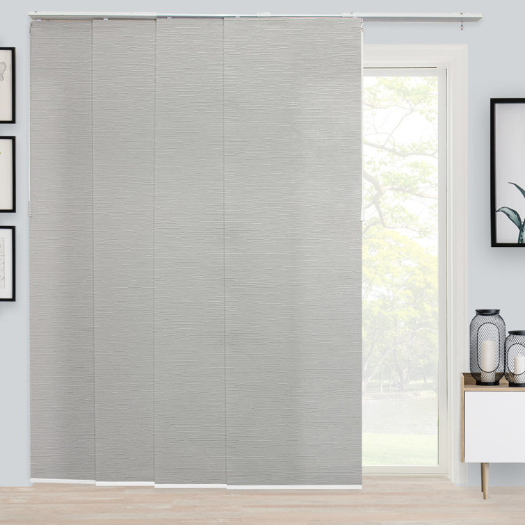 Gray Blackout Adjustable Sliding Panel Window Vertical Blind Curtain Shade 
