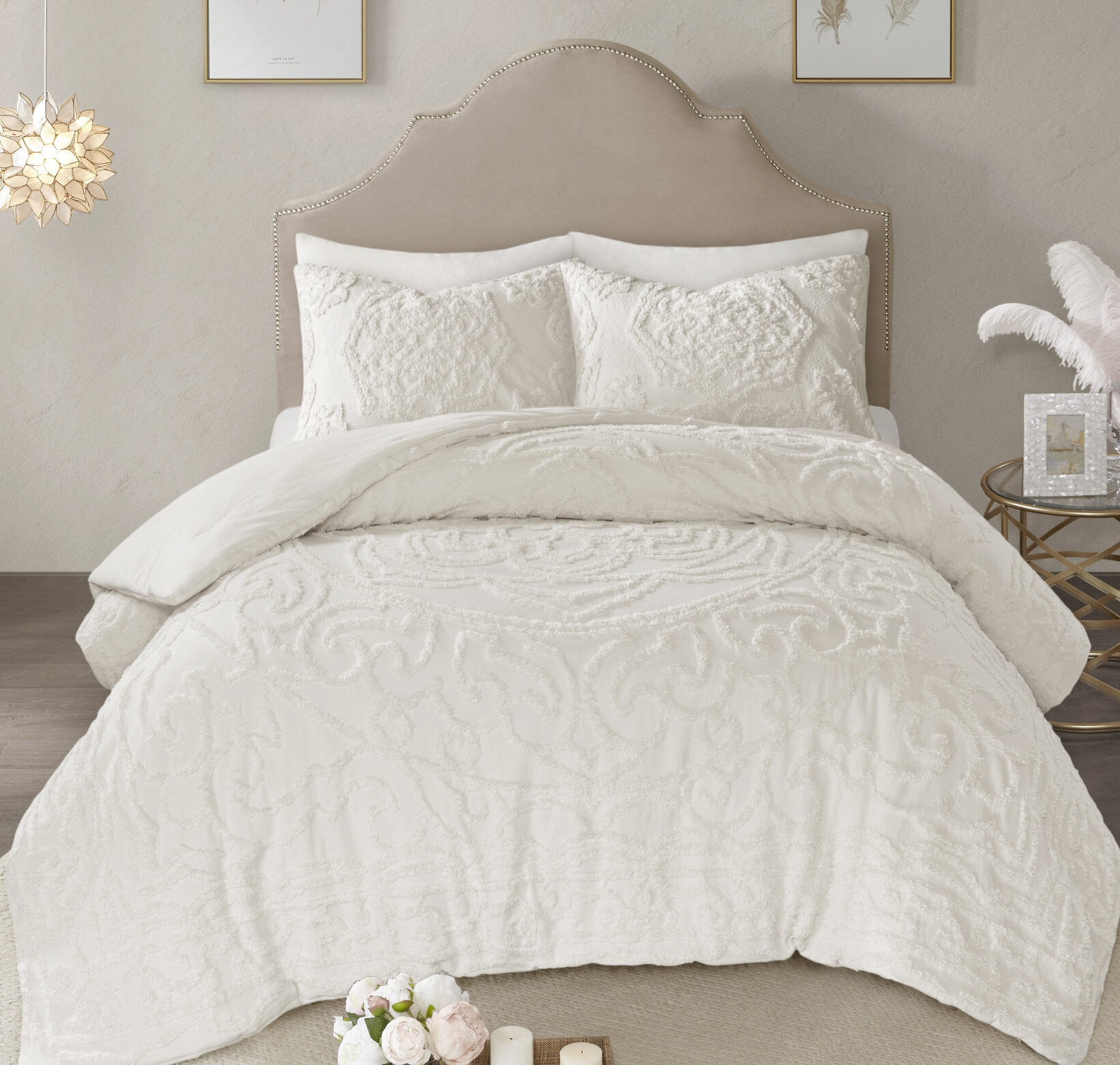 ivory quilt set queen