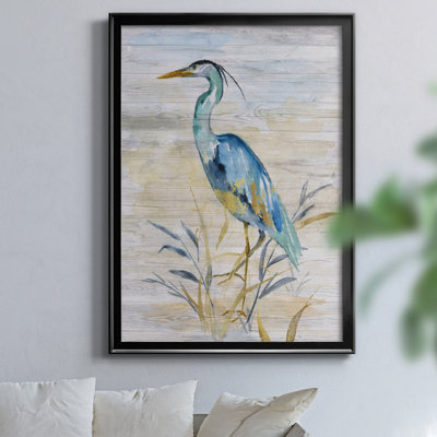 Blue Heron II by J Paul - Picture Frame Painting Print on Canvas