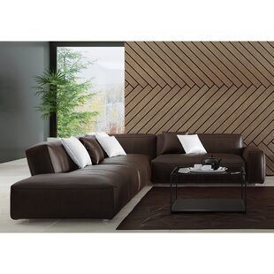 Zoraida Right Hand Facing Leather Sectional By Orren Ellis