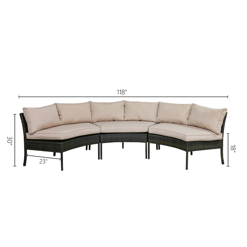 Purington Circular Patio Sectional With Cushions Reviews Joss Main