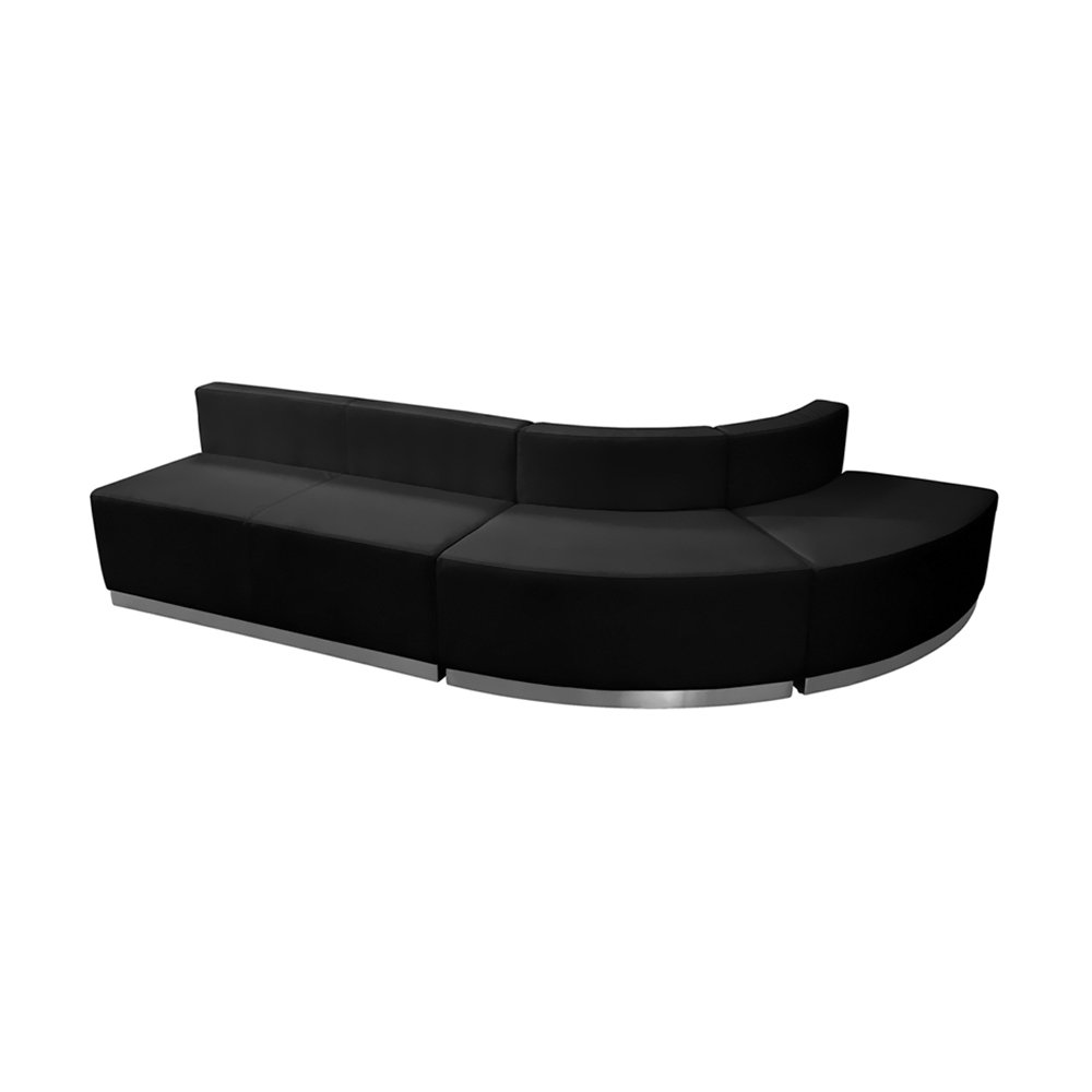Orren Ellis Acord 3 Piece Leather Reception Set Wayfair