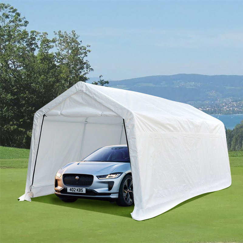 Wanme Heavy Duty Carport Outdoor Portable Car 10 Ft X 15 Ft Canopy Wayfair