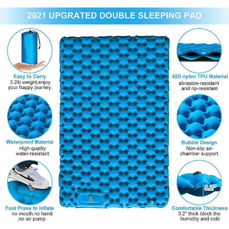 blue camping mat