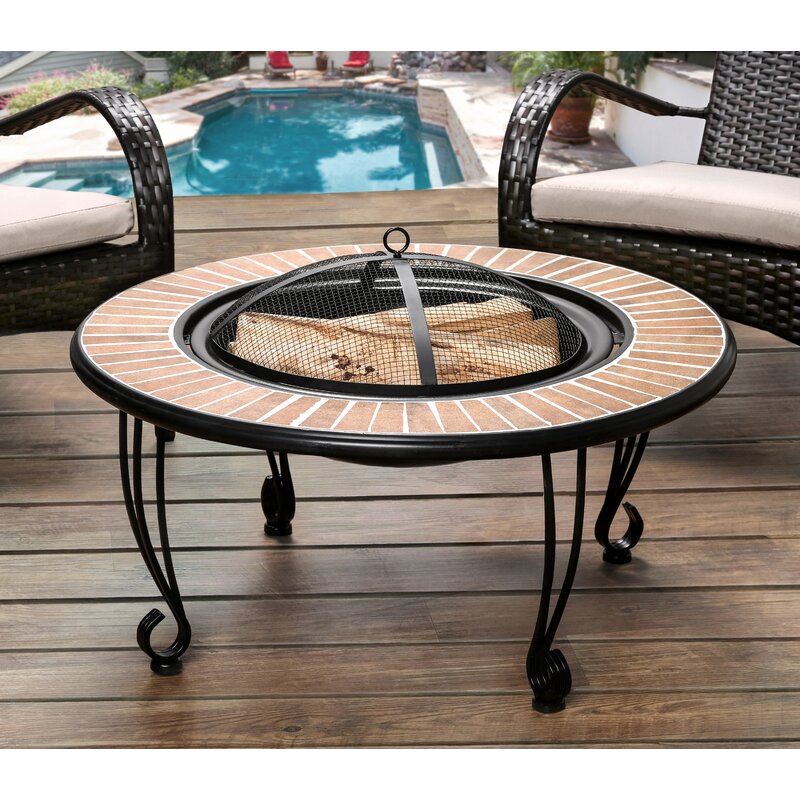 Latitude Run Cast Iron Charcoal Fire Pit Table Wayfair