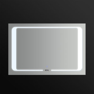 Spiegel mit LED-Uhr von All Home