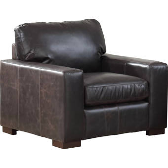 17 Stories Alldredge 43 W Tufted Top Grain Leather Club Chair Wayfair
