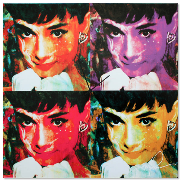 Metal Art Studio Audrey Hepburn Colorful Urban Pop Art Wall