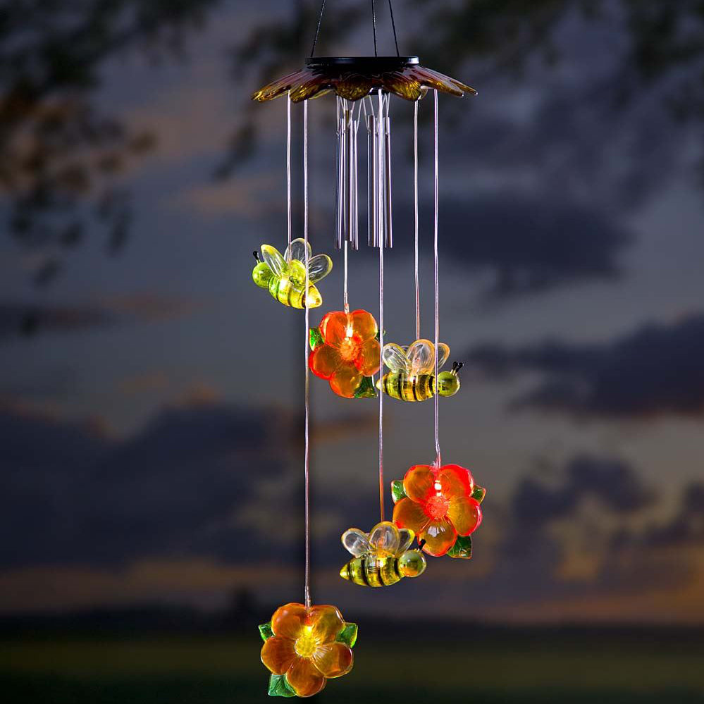 Plow Hearth Bees Solar Mobile Wind Chime Reviews Wayfair Bees Solar Mobile Wind Chime