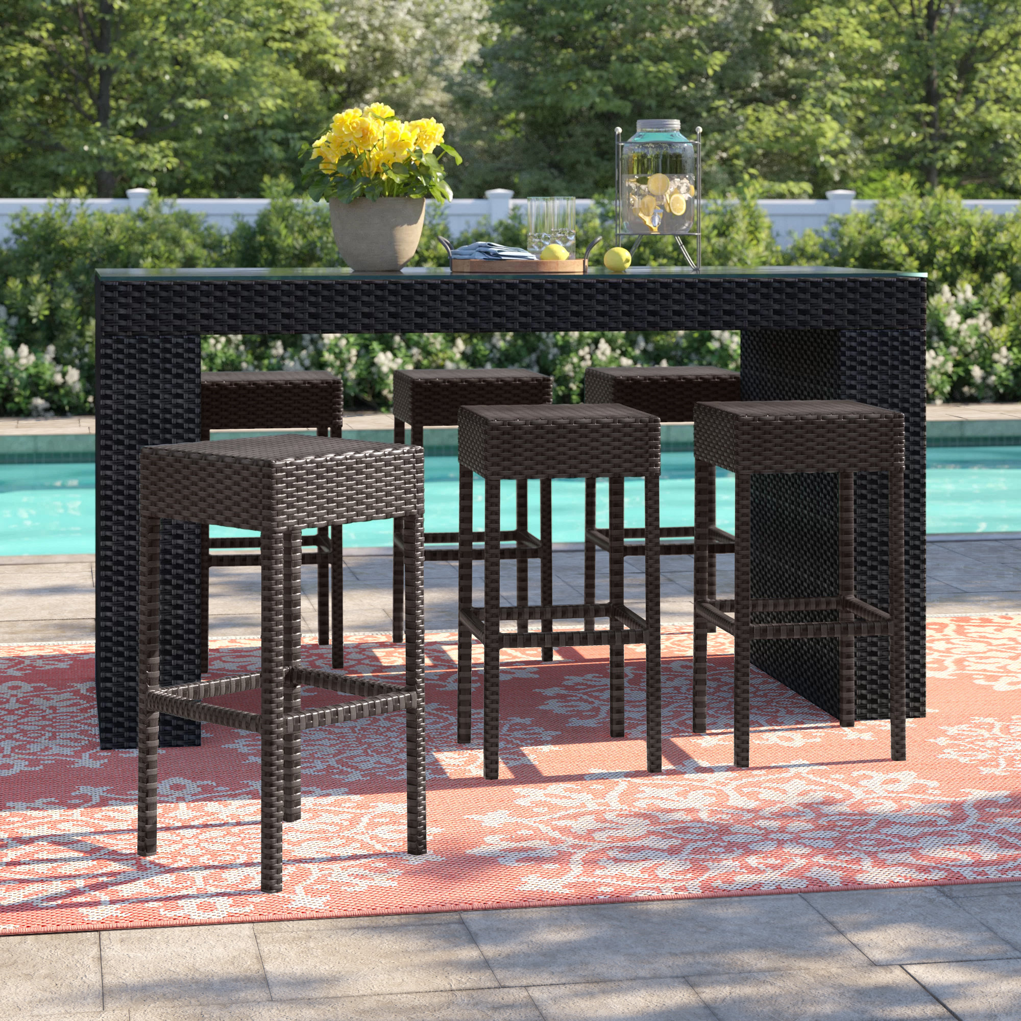 Sol 72 Outdoor Fernando 30 Patio Bar Stool Wayfair