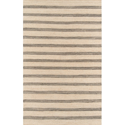 Aahil Handmade Flatweave Charcoal Area Rug