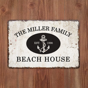 Vintage Wooden Beach Signs