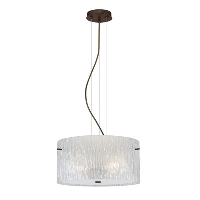 Tamburo 1 Light Drum Pendant Besa Lighting Finish Brushed Bronze Besa Lighting Finish Brushed Bronze