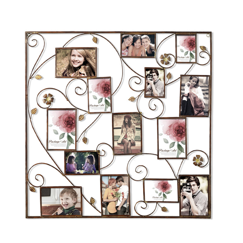 Red Barrel Studio Kirsty 14 Opening Decorative Bronze Color Iron Kirsty 14 Opening Decorative Bronze Color Iron Photo Collage Wall Hanging Picture Frame