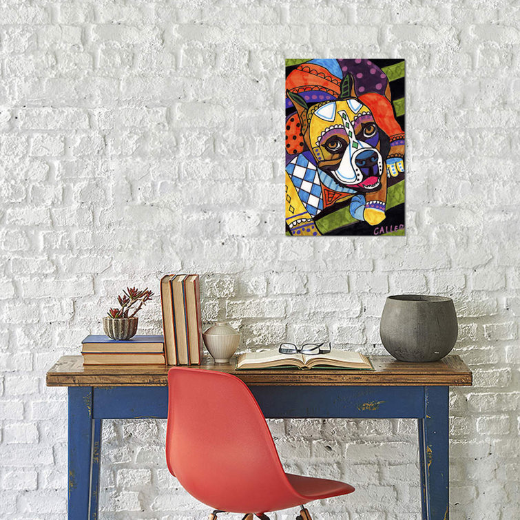 East Urban Home Heather Galler Boxer 2 Graphic Art Print On Wrapped Canvas Wayfair