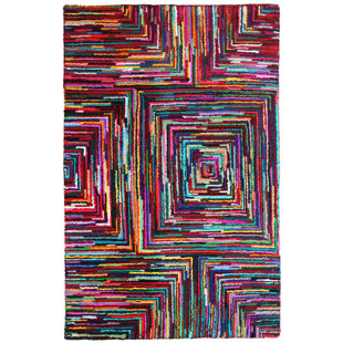 Modern Contemporary Bright Colored Area Rugs Allmodern Brilliant Ribbon Hand Woven Cotton Multi Colored Area Rug