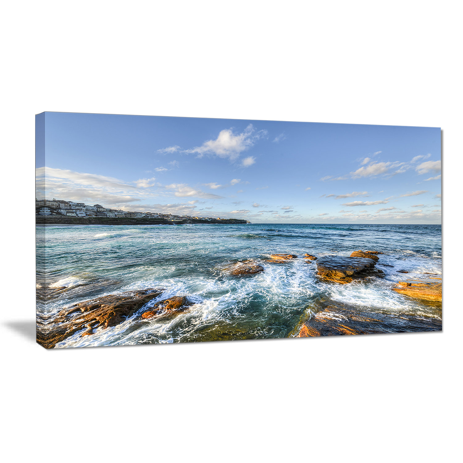 Designart White Waves In Bondi Beach Photographic Print On Wrapped Canvas Wayfair Ca