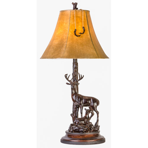 STAG LAMP FINIAL for old antique shade or lampshade deco Detailed BUCK DEER