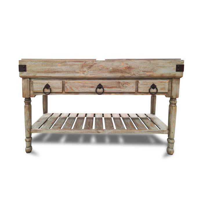 August Grove Brunton Kitchen Island With Butcher Block Wayfair Ca