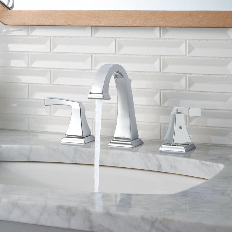 Delta Dryden Widespread Bathroom Faucet With Drain Embly And Dryden Widespread Bathroom Faucet With Drain Embly And Diamond Seal Technology