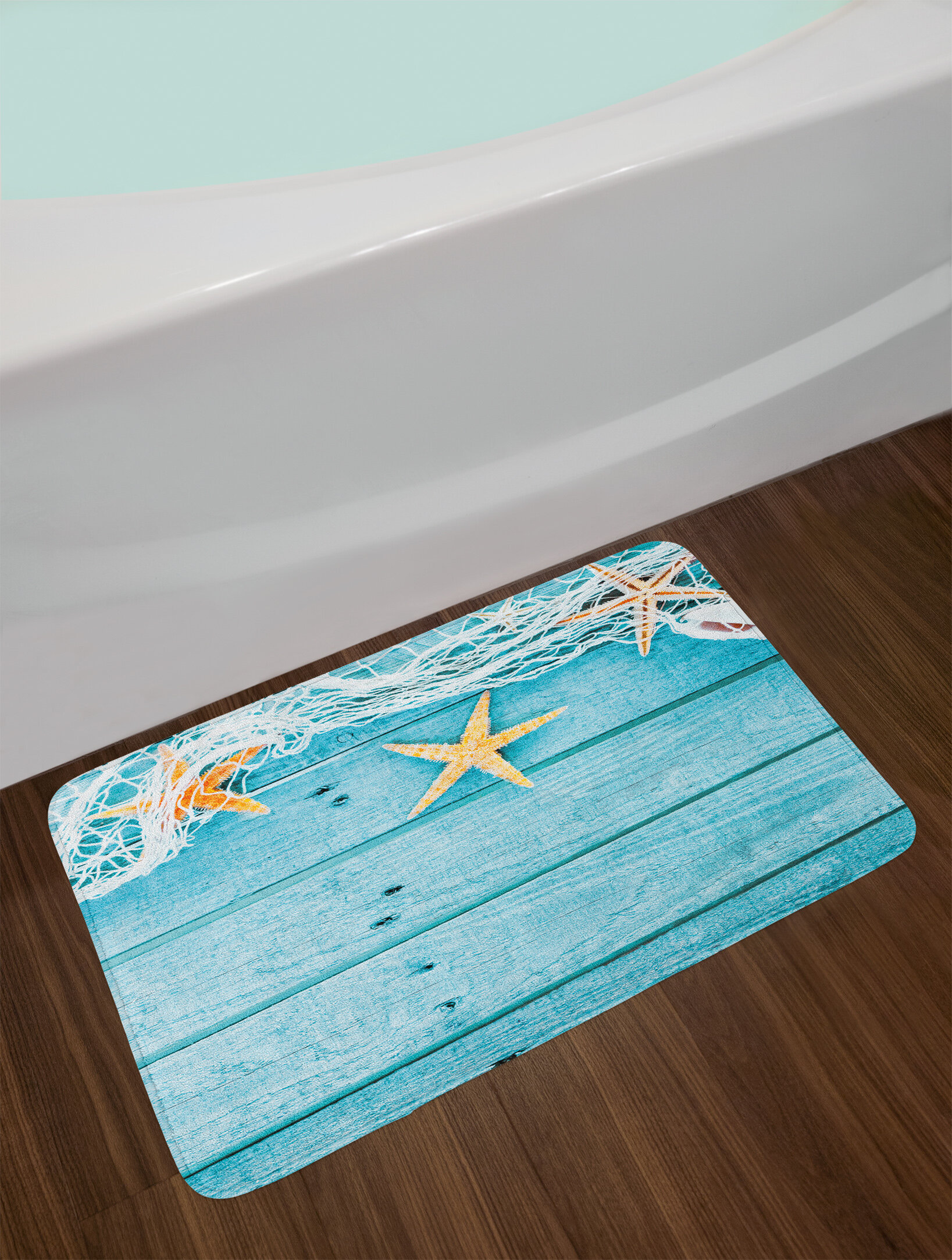 East Urban Home Rustic Starfish Bath Rug Wayfair