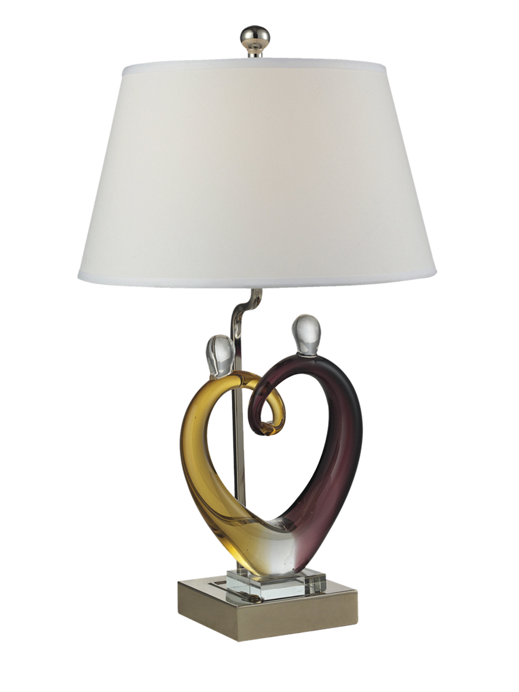 Ebern Designs Elara Hearts 27 5 Table Lamp Wayfair