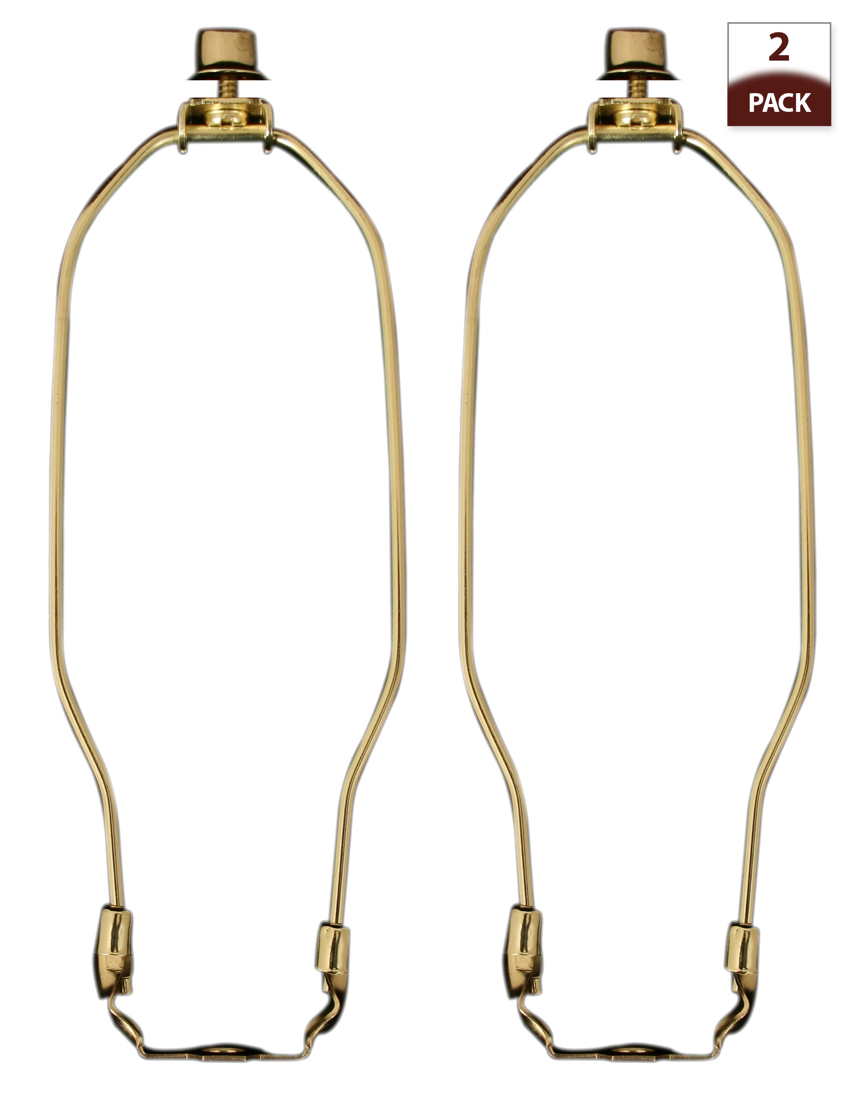 Finial and Lamp Harp Holder Set HA-1001-8BR-1 Polished Brass Royal Designs 8 Heavy Duty Lamp Harp More Sizes Available 