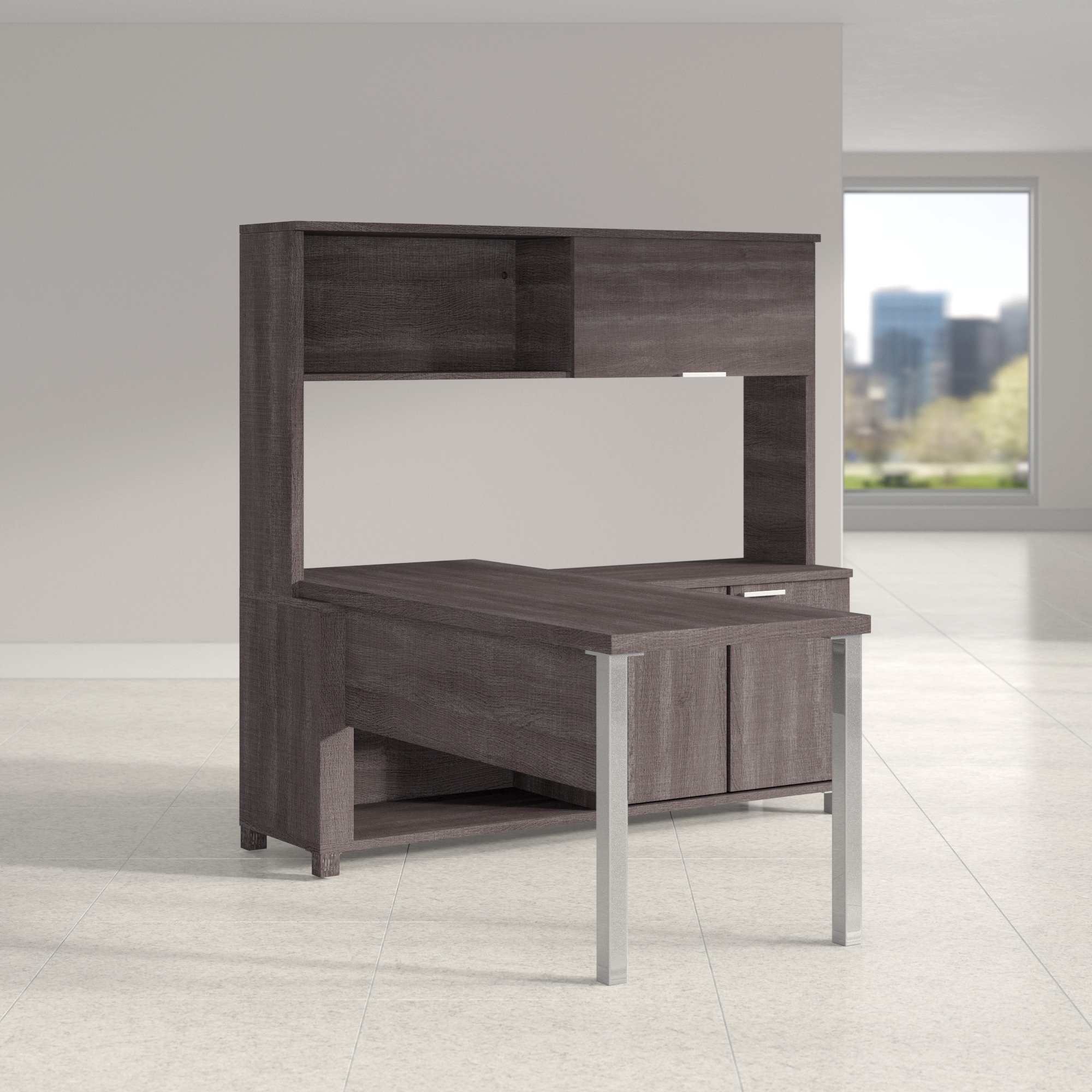 Upper Square™ Desandre Configurable LShape Standing Desk Office Set