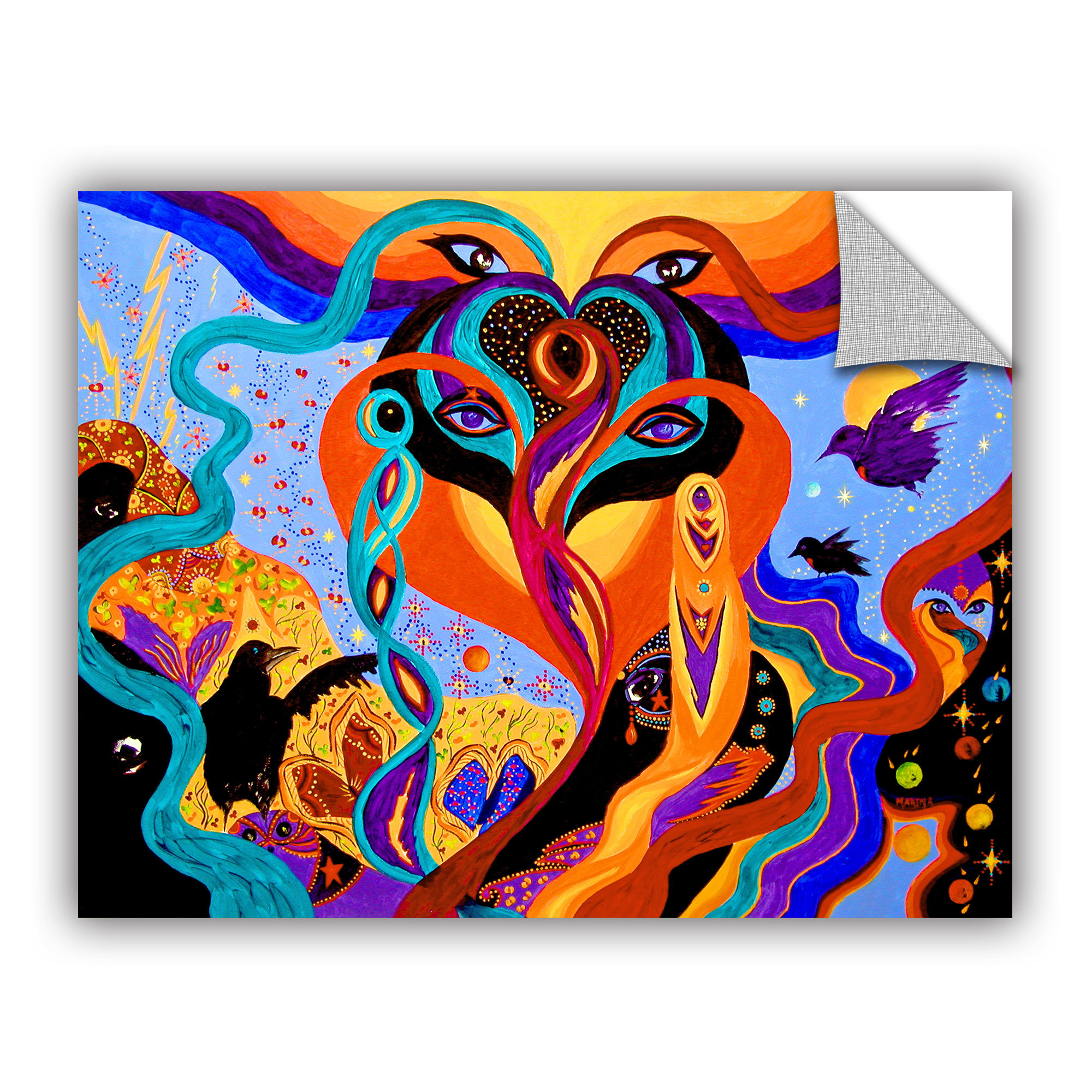 ArtWall Marina Petro Karmic Lovers Gallery Wrapped Canvas Art 14 by 18-Inch 
