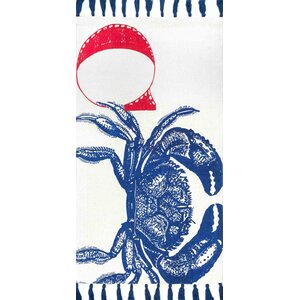 Hand-Woven Crab Blue Area Rug