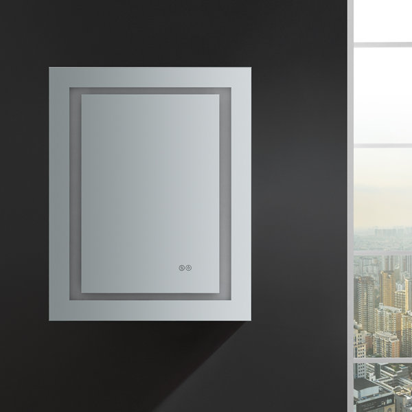 Fresca Spazio Recessed Or Surface Mount Frameless Medicine Cabinet