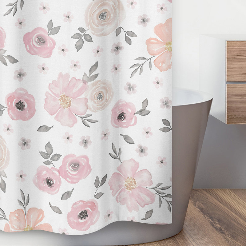 sweet jojo watercolor floral curtains