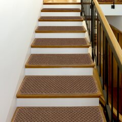 Rectangular Marble Design 15 Piece Set casa pura® Stair Tread Mats Blue | Matching Runners Available 