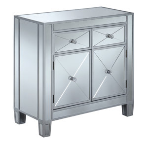 Sagaponack Mirrored 2 Drawer Accent Cabinet
