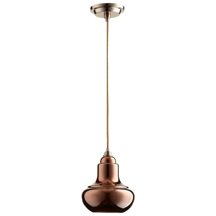 copper teardrop pendant light