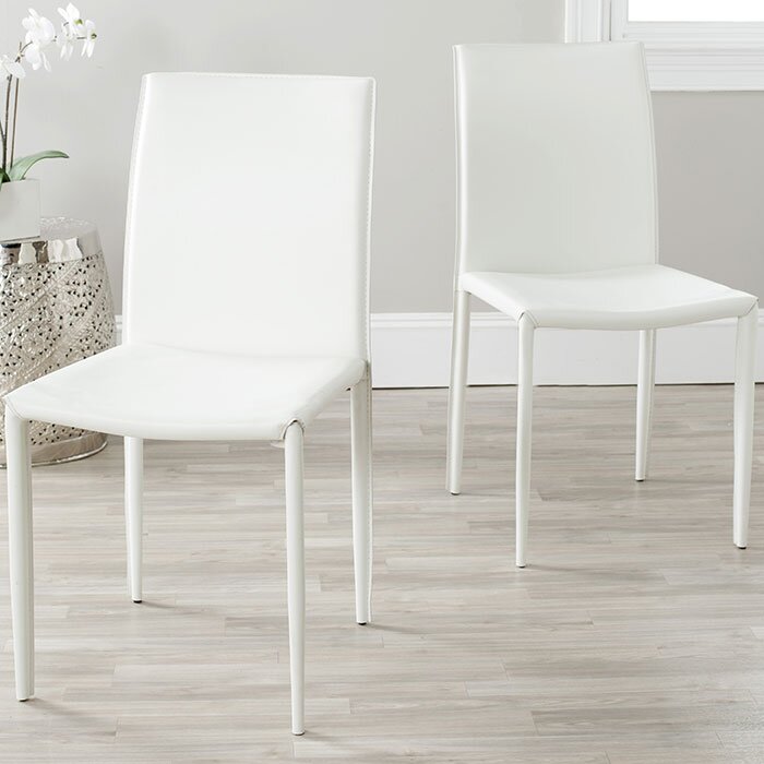 Стулья бежевые. Karna 19''h Dining Chair Design: fox2009c-set2. Lisette White Dining Chair. Lisette White Dining Armchair. Modern Minimalist Upholstered White PU Leather Dining Chairs Set of 2 Gold Metal Base.