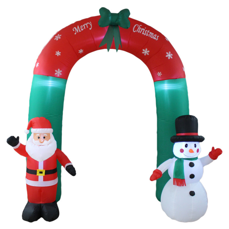 The Holiday Aisle Christmas Santa Claus And Snowman Arch Yard