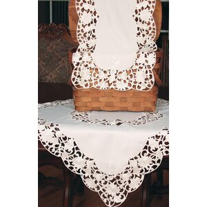 Daisy Lace Embroidered Cutwork Table Runner