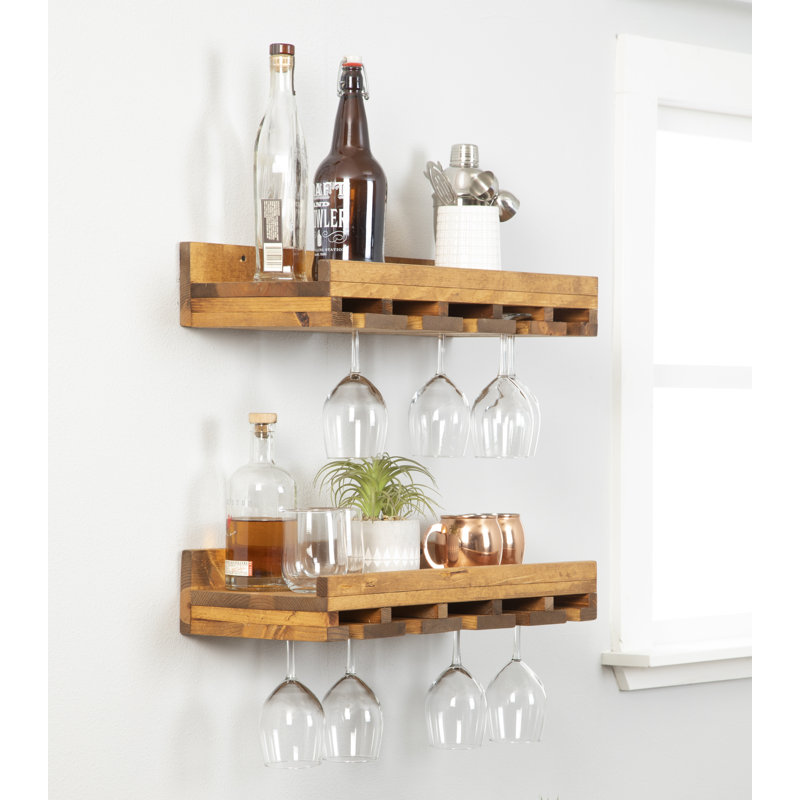 Trent Austin Design Bernardo Solid Wood Wall Mounted Wine Glass Rack Reviews