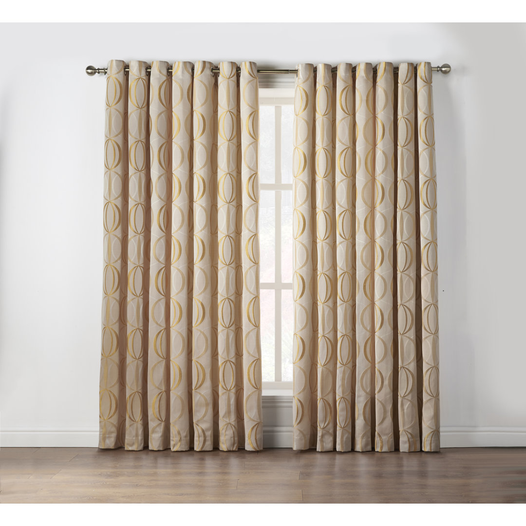 Ebern Designs Vorhang-Set Diljana mit Ösen, blickdicht