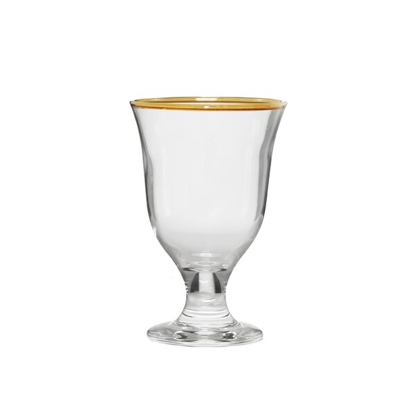 Set of 6 8 oz Classic Crystal Clear Stemmed White Wine/Water Drinking Glass 