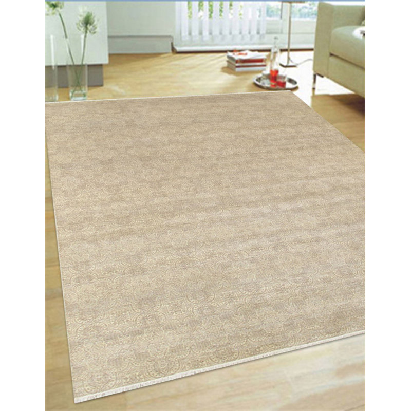 Pasargad Hand Knotted Wool And Rayon From Bamboo Silk Area Rug Pasargad Hand Knotted Wool And Rayon