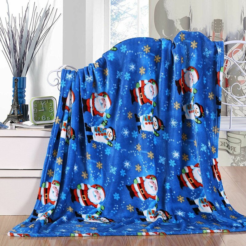 Adcock Christmas Santa Fleece Throw Blankets - Assorted Styles