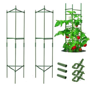 Growsun 5ft Tomato Cage Garden Stakes,4 Pack 