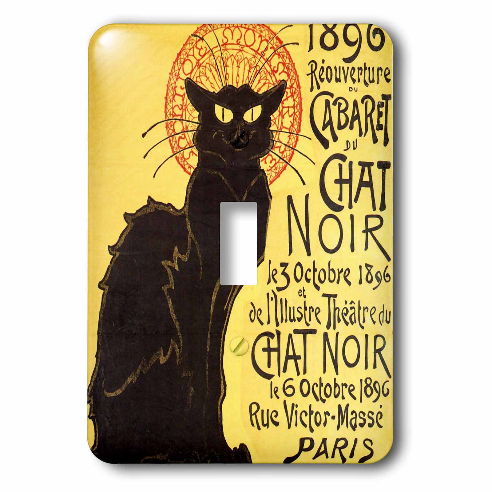 3drose French Chat Noir Cat Art 1 Gang Toggle Light Switch Wall Plate Wayfair