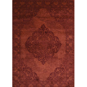 World Menagerie Hermine Oriental Tufted Rust Area Rug Reviews Wayfair